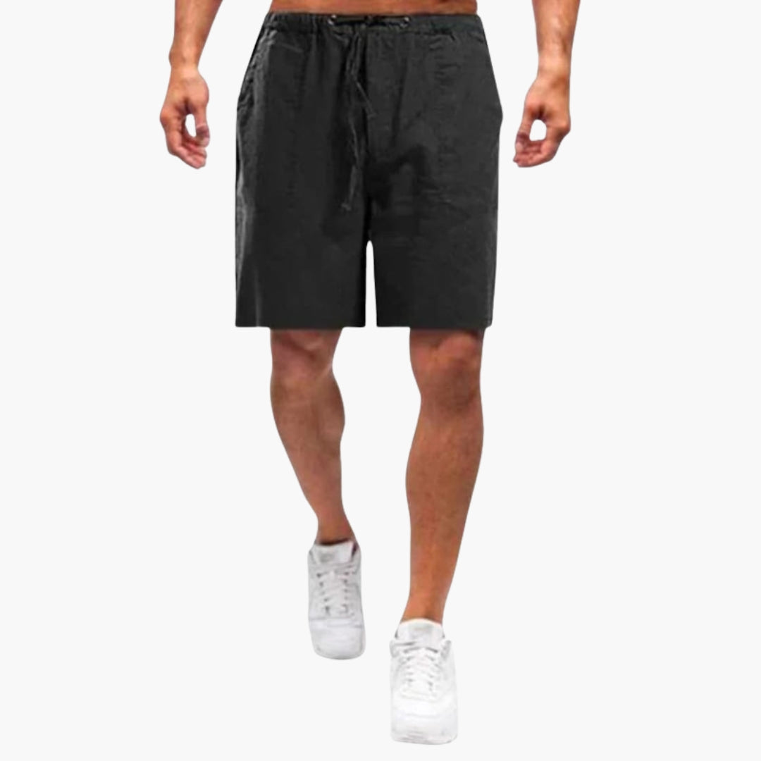 Short homme été avec cordon de serrage et poches latérales