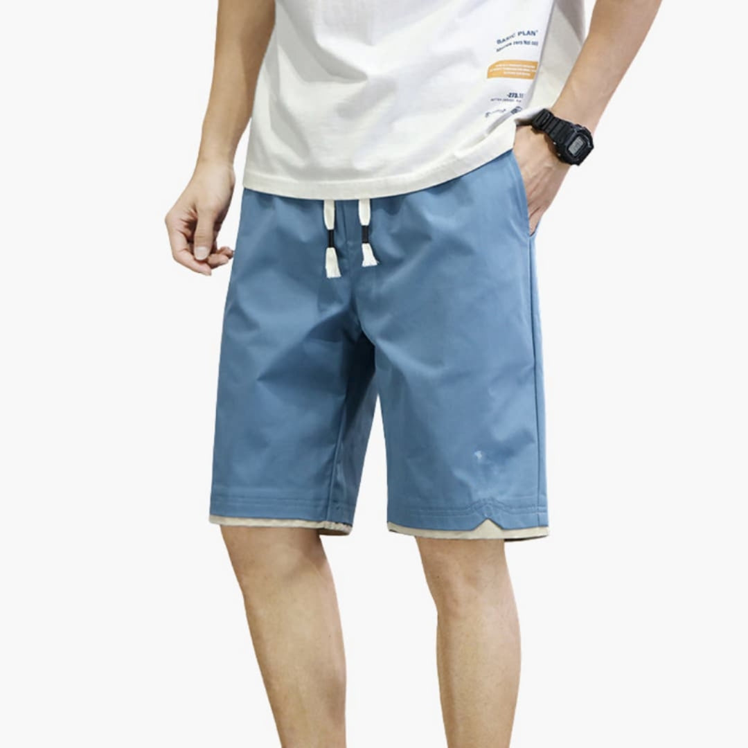 Short jogger homme avec taille à cordon