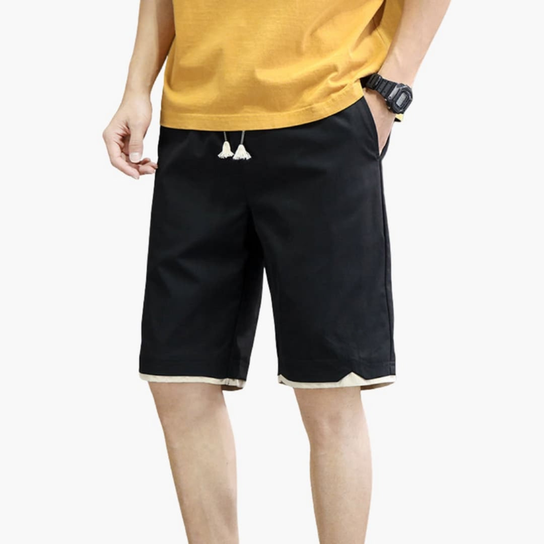 Short jogger homme avec taille à cordon