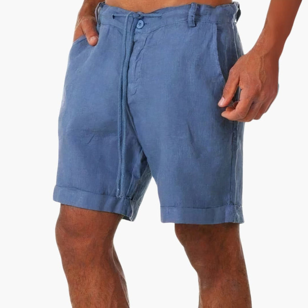Short pantalon homme avec taille à cordon
