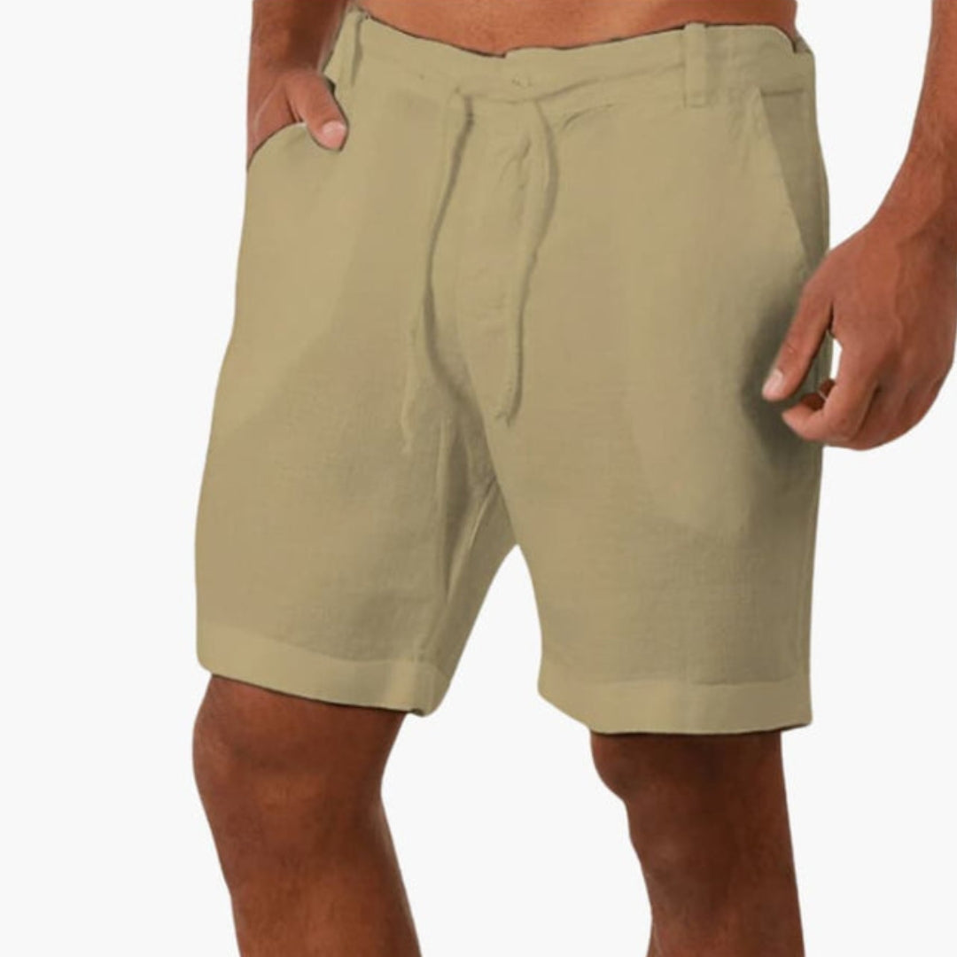 Short pantalon homme avec taille à cordon