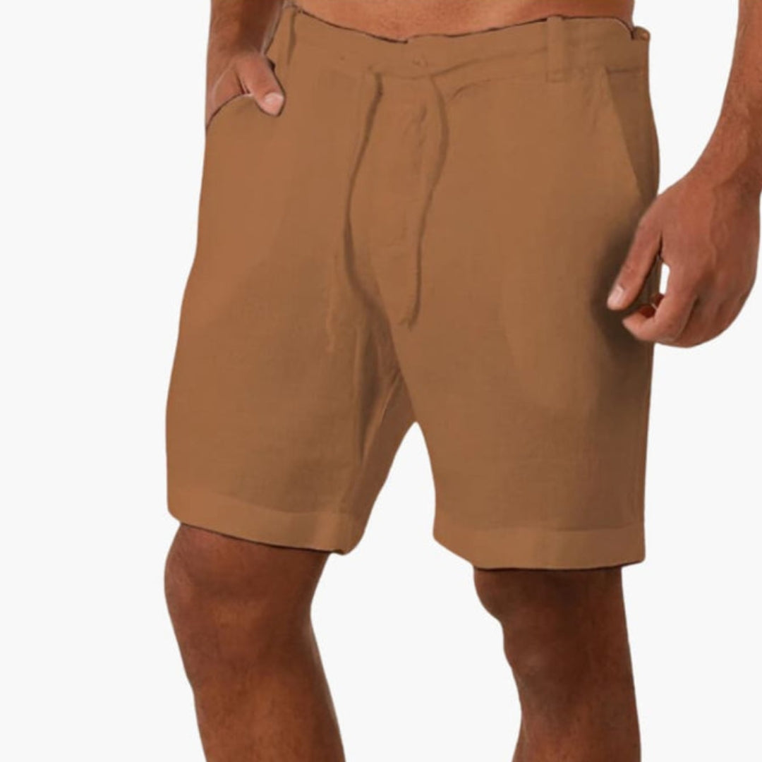 Short pantalon homme avec taille à cordon