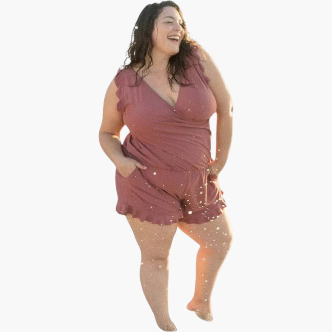 Shorts de bain femme avec taille élastique