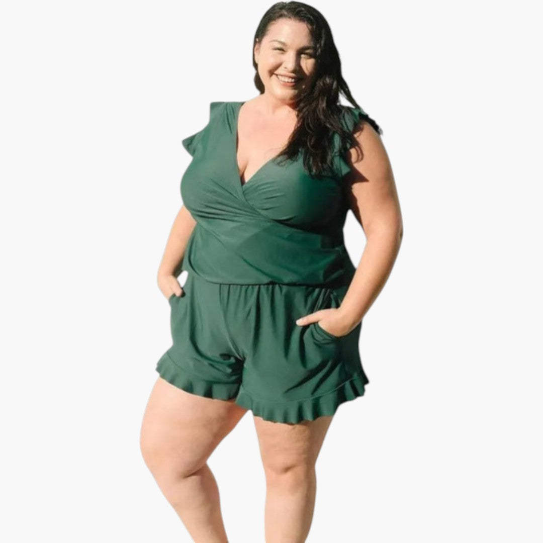 Shorts de bain femme avec taille élastique