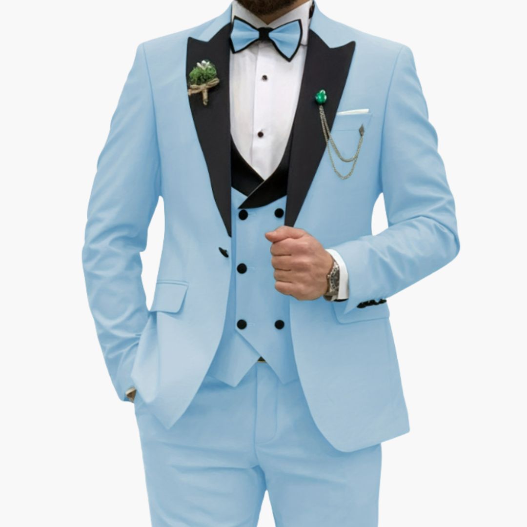 Smoking Homme Slim Fit Trois Pièces avec Veste