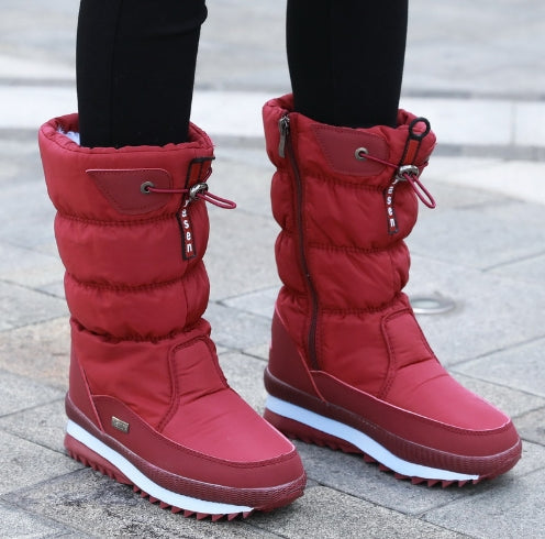 Bottes de neige femme | Imperméables, semelle antidérapante | Doublure chaude, zip facile à enfiler