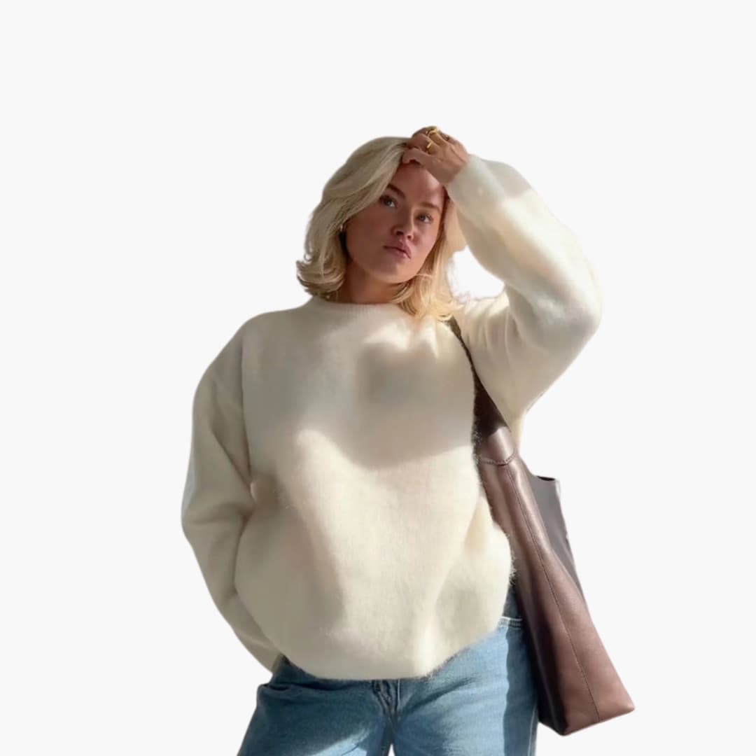 Luksuriøs mohairgenser for kvinner