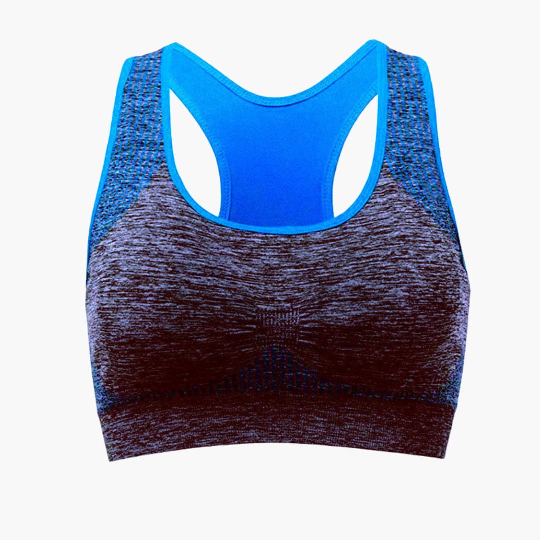 Reggiseno sportivo da donna con spalline regolabili e fascia elastica sotto il seno