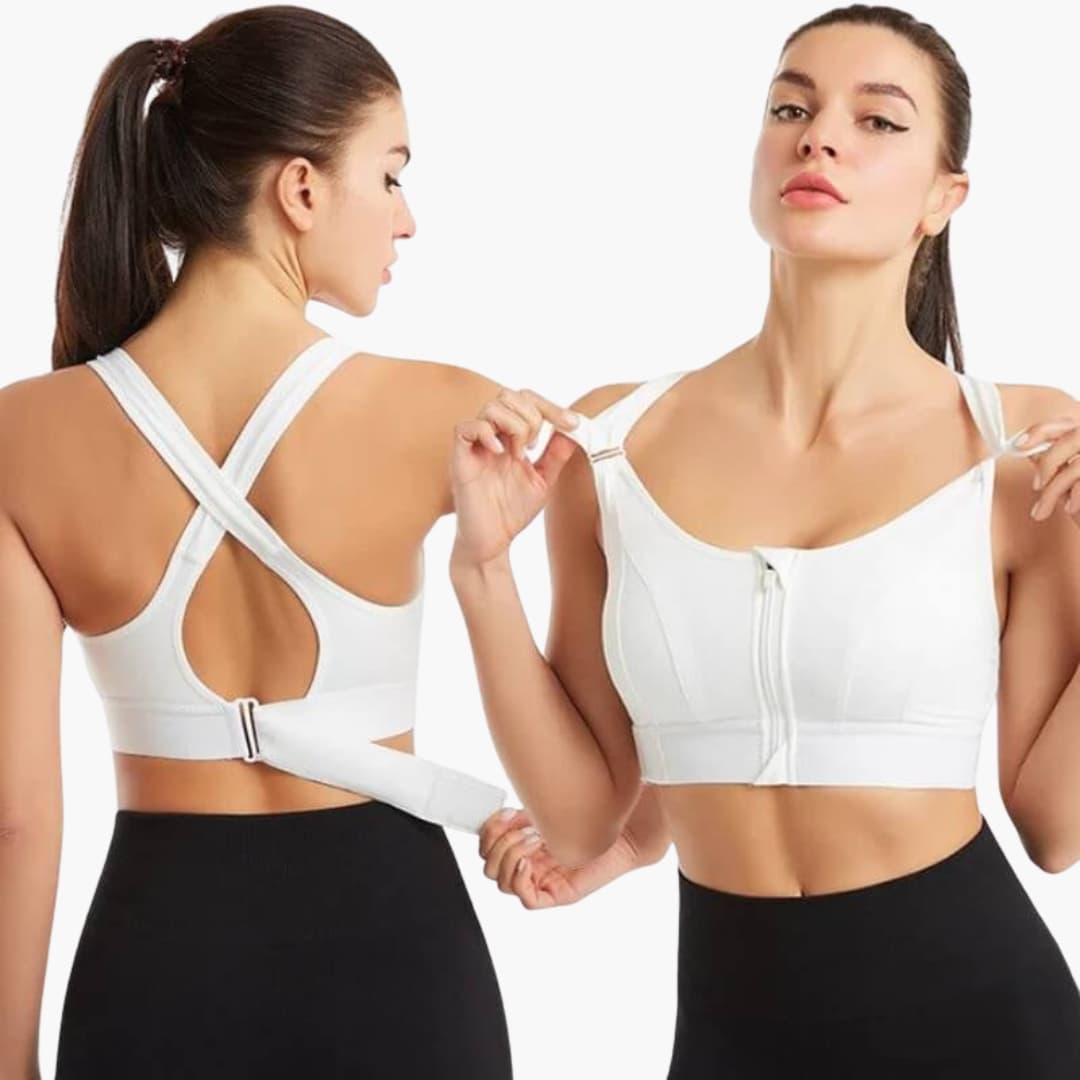 Reggiseno sportivo da donna con spalline e chiusura posteriore regolabili