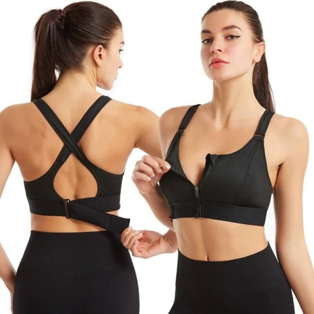 Reggiseno sportivo da donna con spalline e chiusura posteriore regolabili