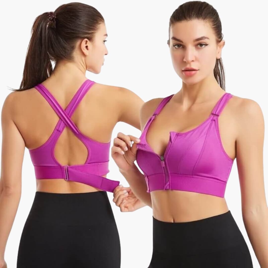 Soutien-gorge de sport femme avec bretelles et fermeture arrière réglables