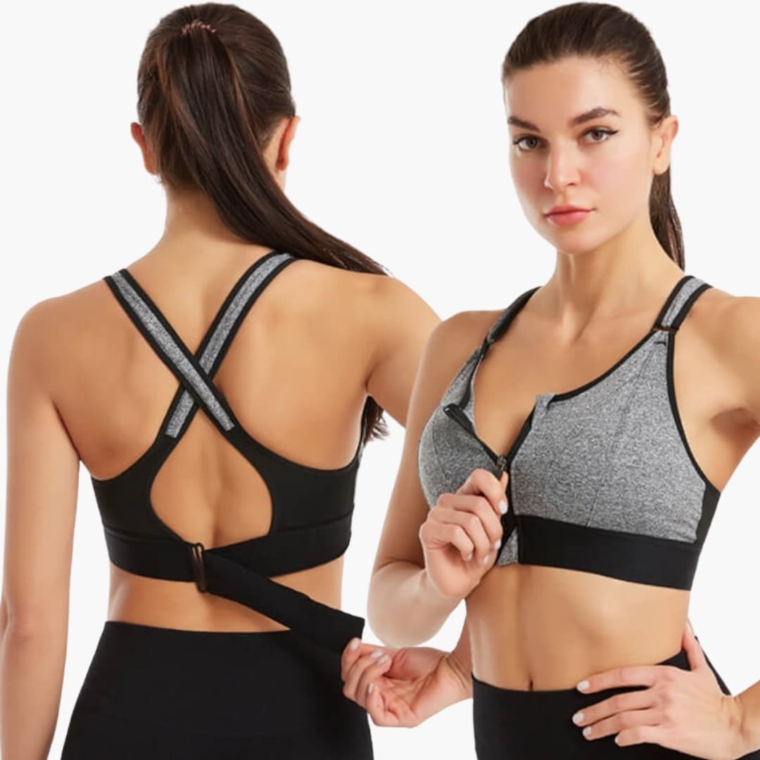 Soutien-gorge de sport femme avec bretelles et fermeture arrière réglables
