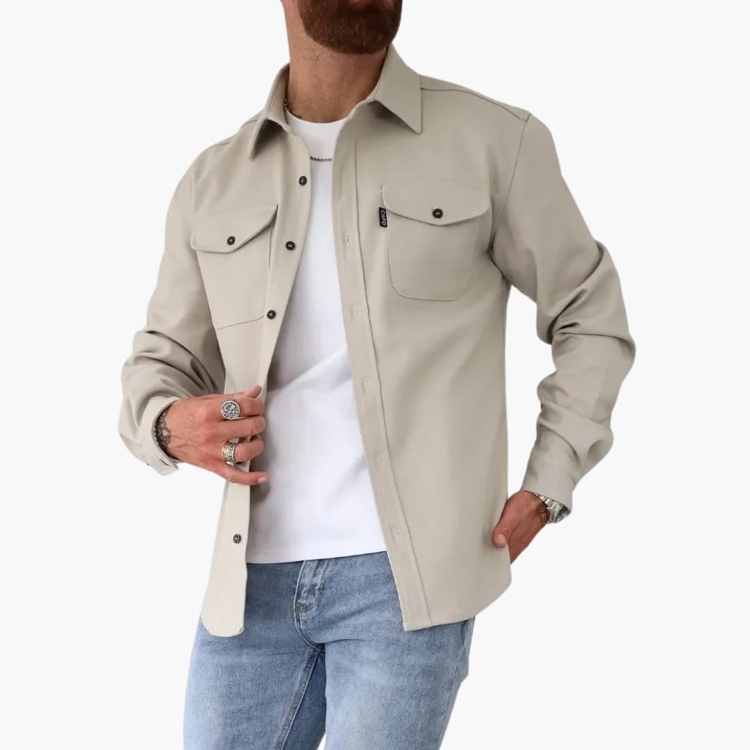 Surchemise homme à boutons et poches poitrine