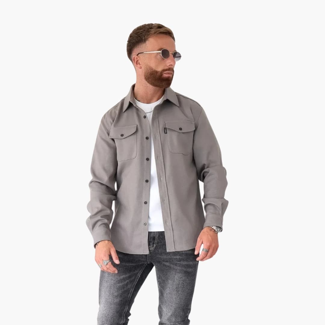 Surchemise homme à boutons et poches poitrine