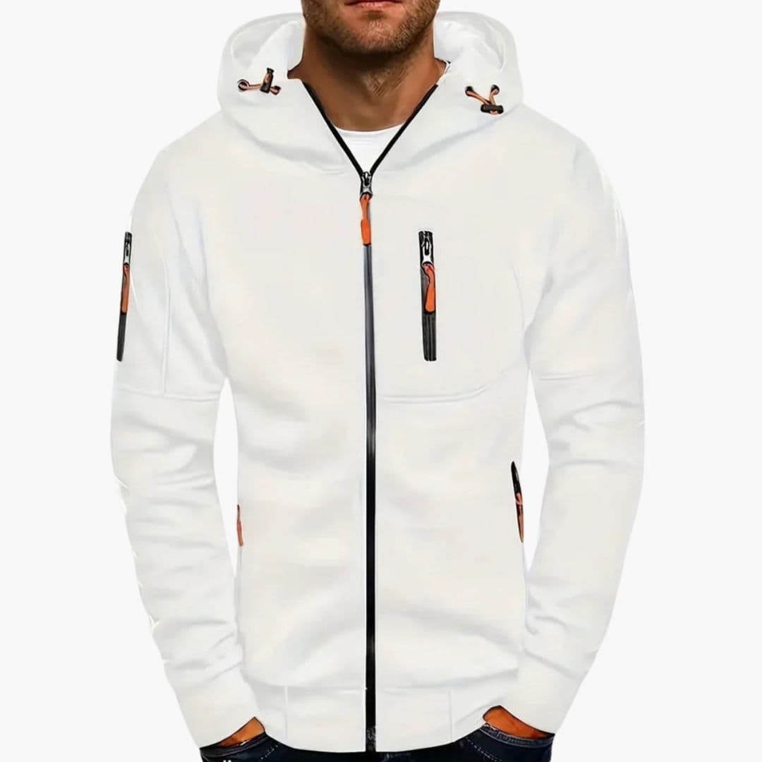 Sweat Zippé Homme à Capuche avec Poches Zippées