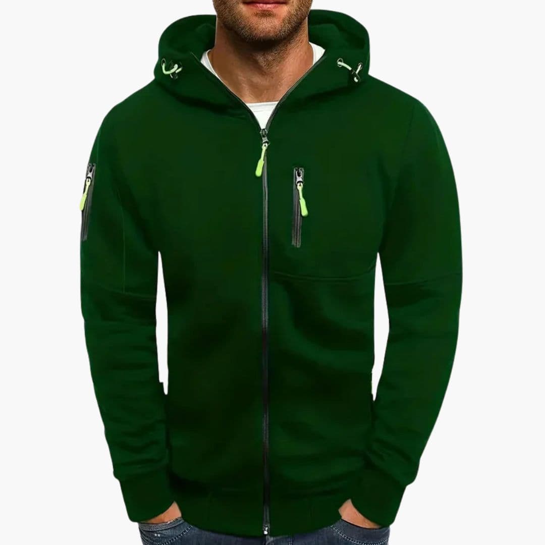 Sweat Zippé Homme à Capuche avec Poches Zippées