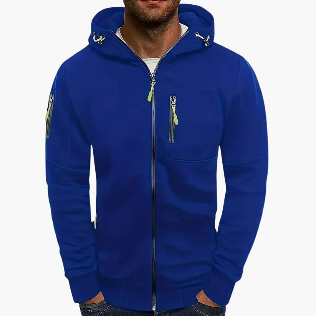Sweat Zippé Homme à Capuche avec Poches Zippées