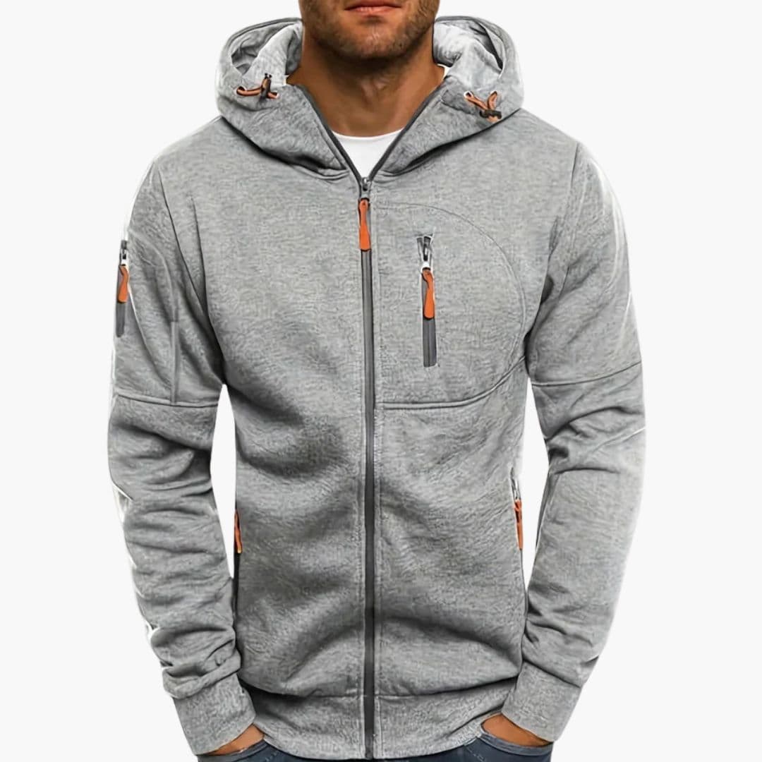 Sweat Zippé Homme à Capuche avec Poches Zippées