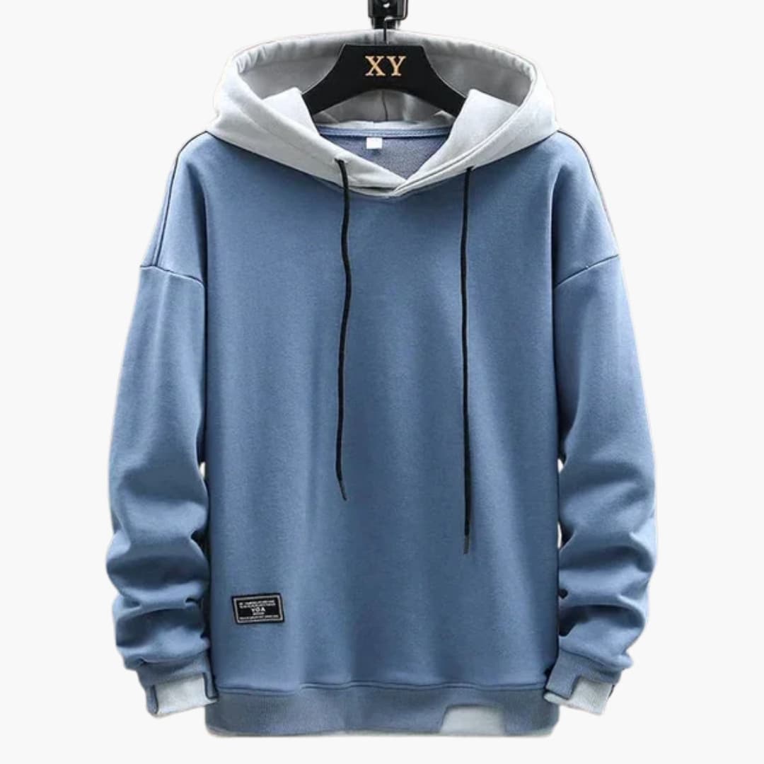 Sweat à Capuche Homme avec Cordon de Serrage et Ourlet Côtelé
