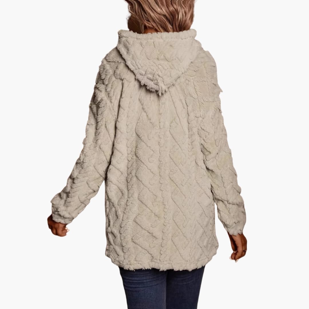 Sudadera con Capucha Polar para Mujer con Motivo Texturizado