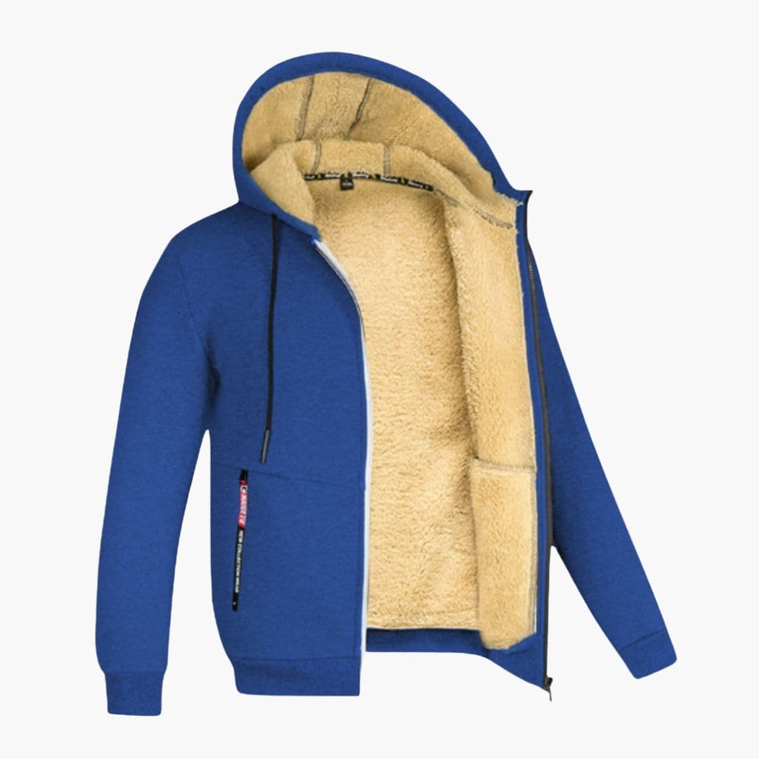 Sweat à Capuche Zippé Homme avec Doublure Polaire