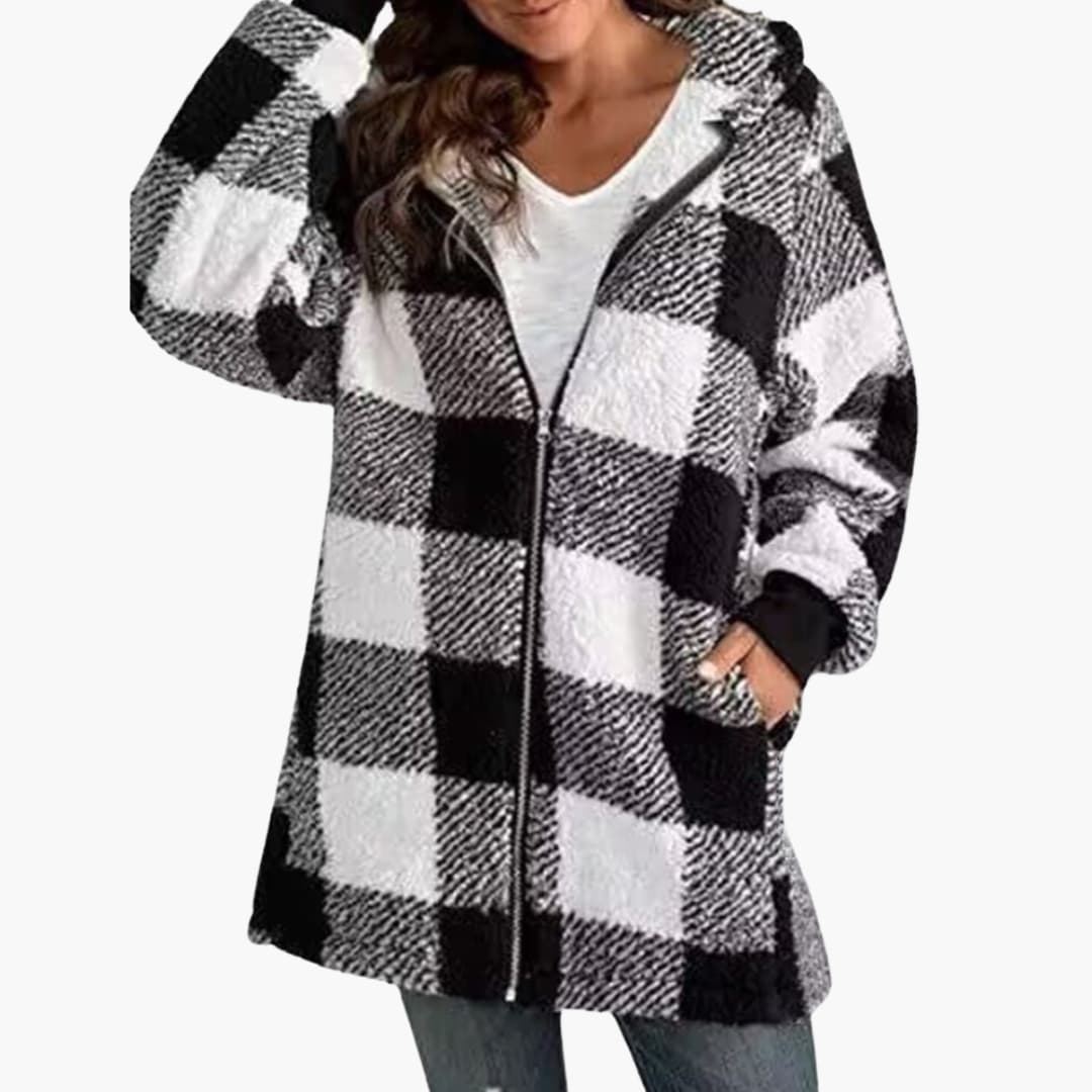 Sweat à capuche femme avec fermeture zippée
