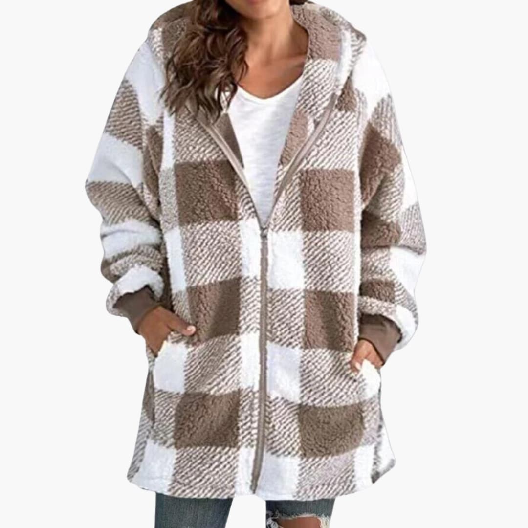 Sweat à capuche femme avec fermeture zippée