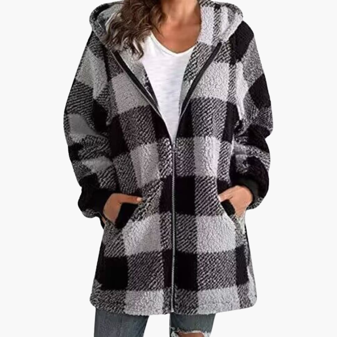 Sweat à capuche femme avec fermeture zippée
