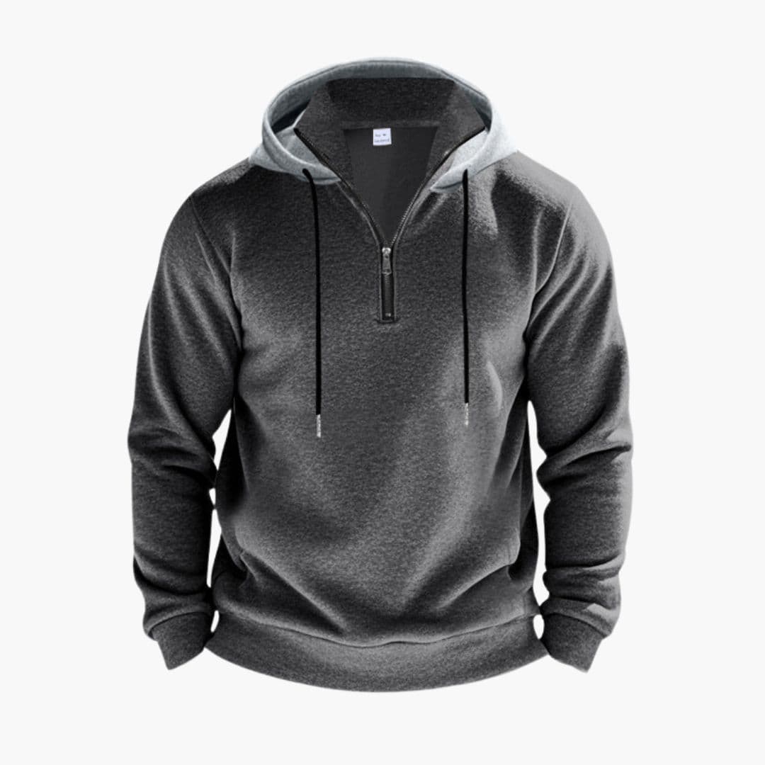 Sweat à capuche homme avec fermeture zippée
