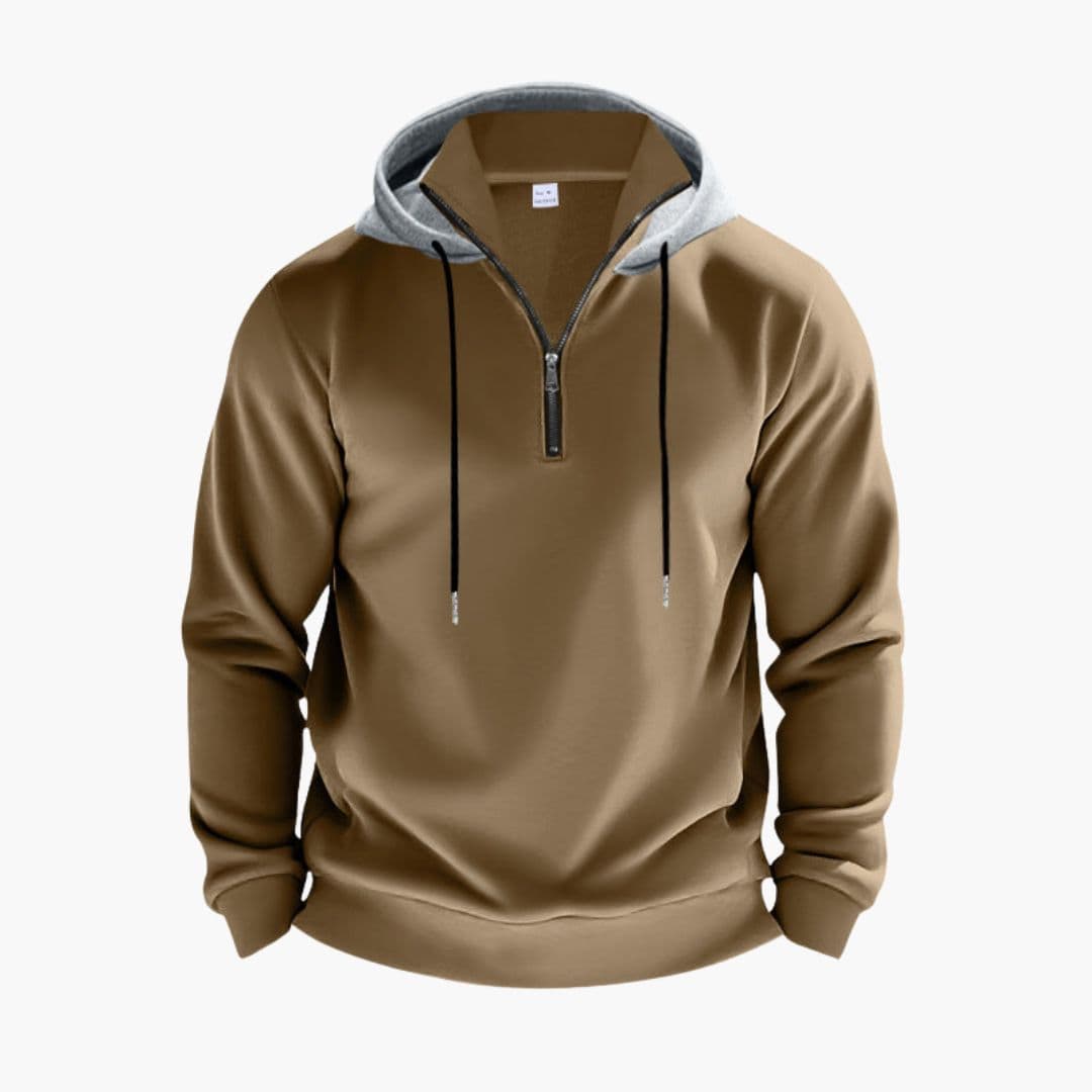 Sweat à capuche homme avec fermeture zippée
