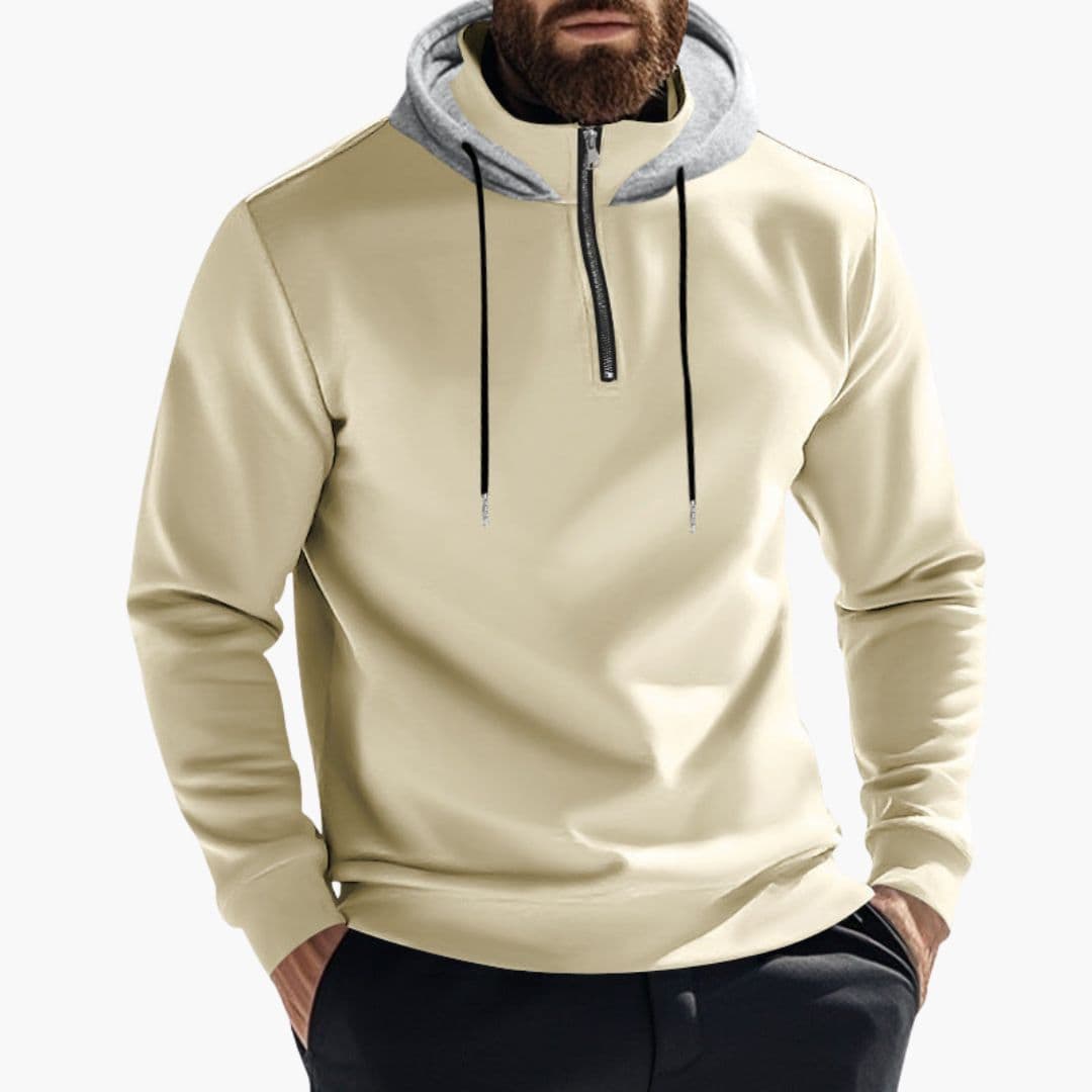 Sweat à capuche homme avec fermeture zippée