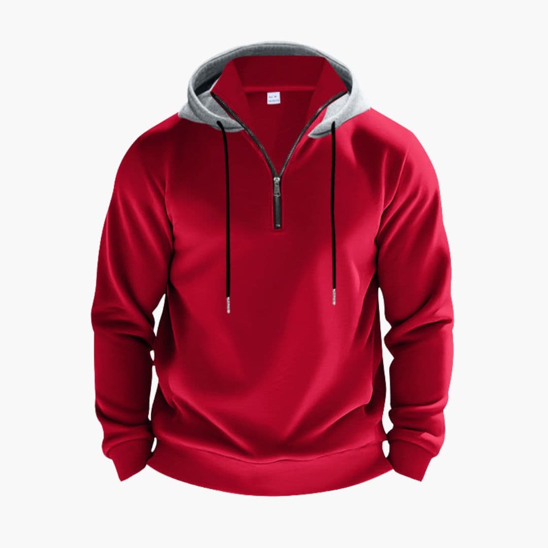 Sweat à capuche homme avec fermeture zippée
