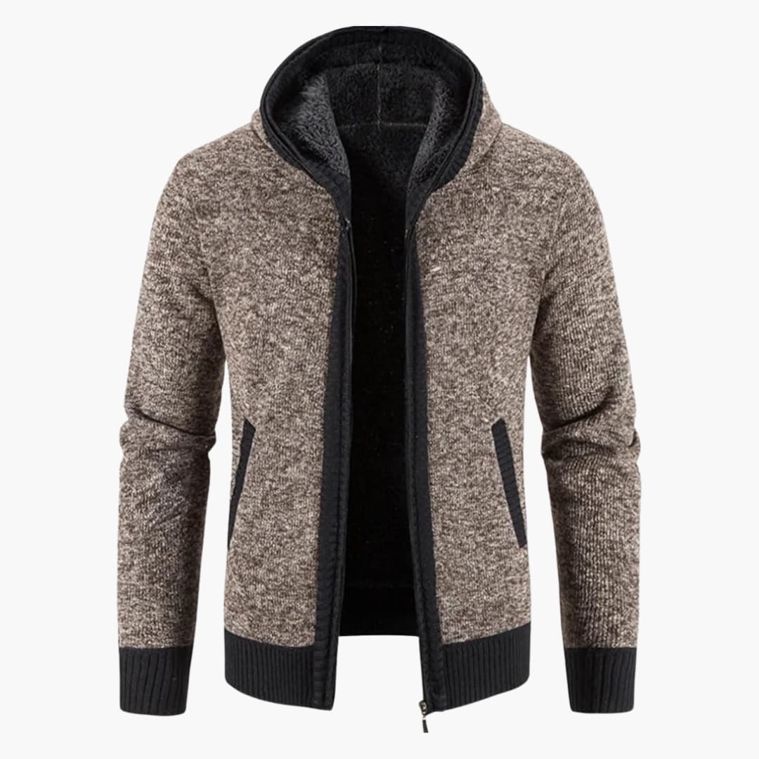 Sweat à capuche homme avec poignets côtelés