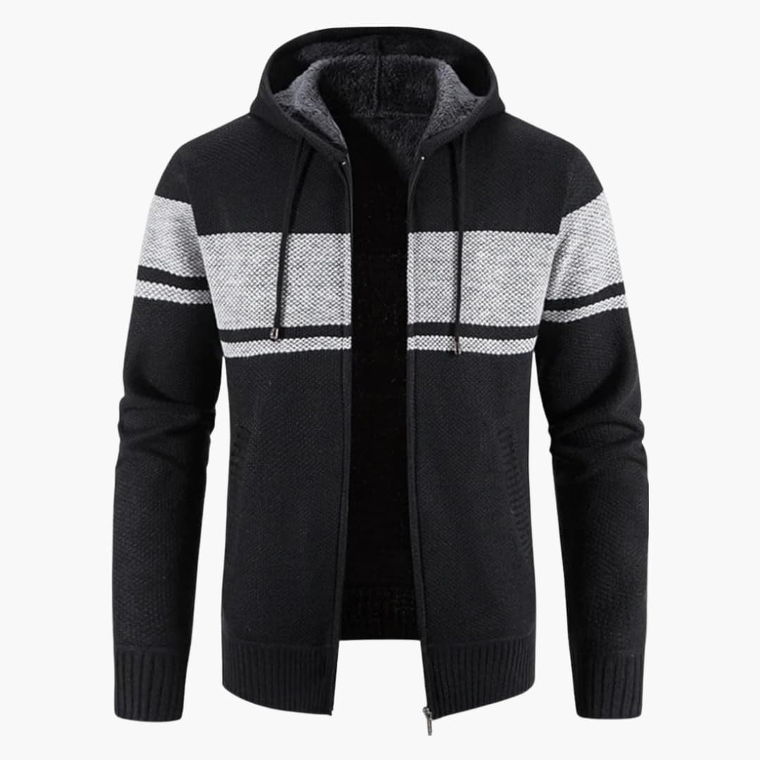 Sweat à capuche homme avec poignets côtelés