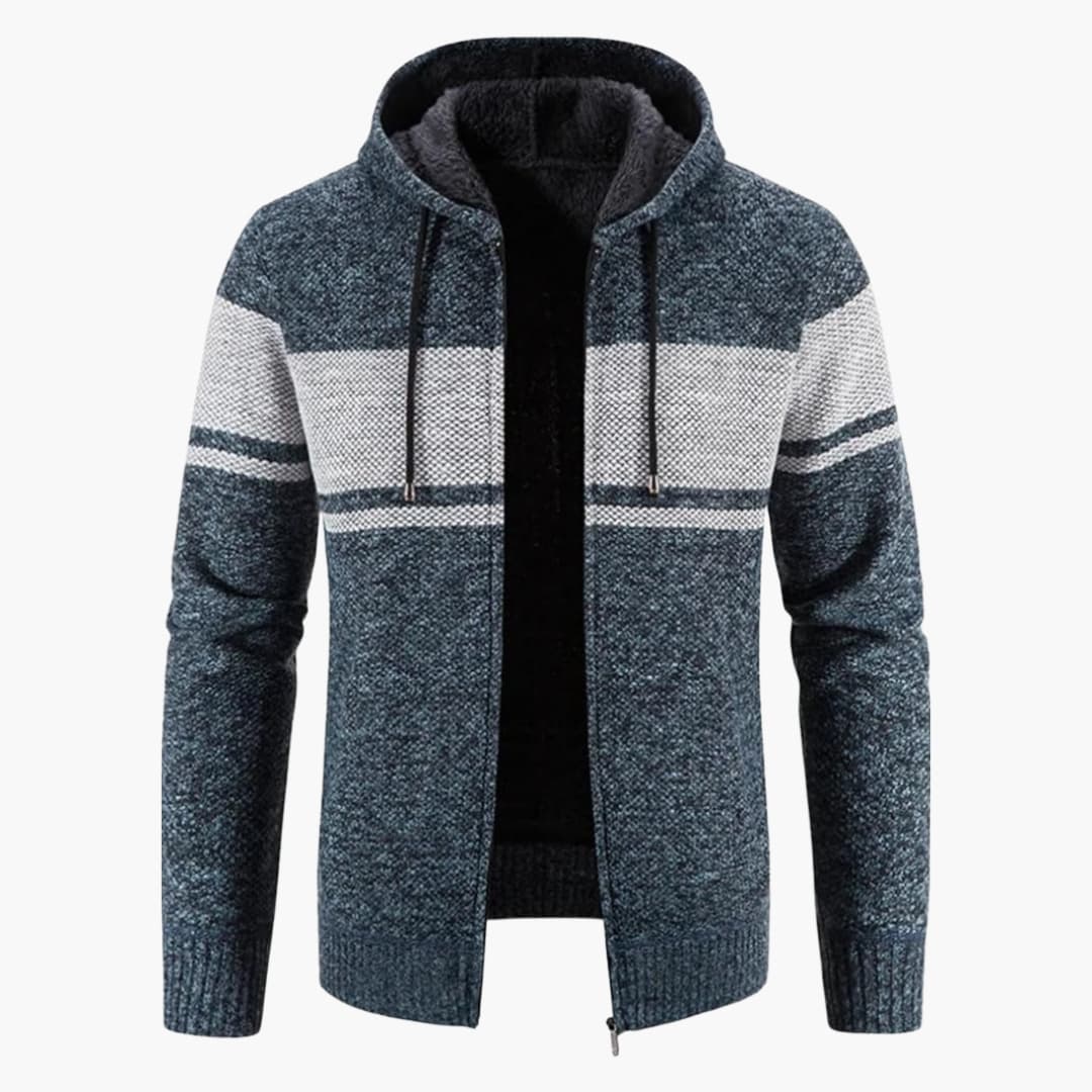 Sweat à capuche homme avec poignets côtelés