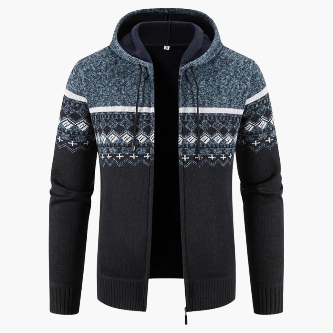 Sweat à capuche homme avec poignets côtelés