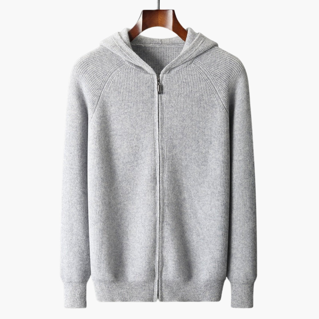 Sweat à capuche homme en maille zippé