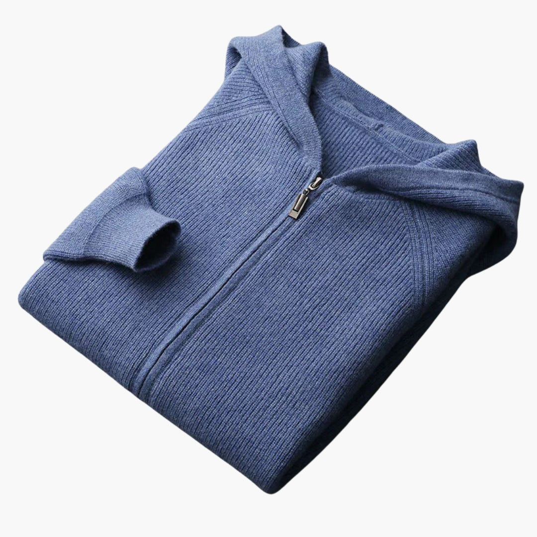Sweat à capuche homme en maille zippé