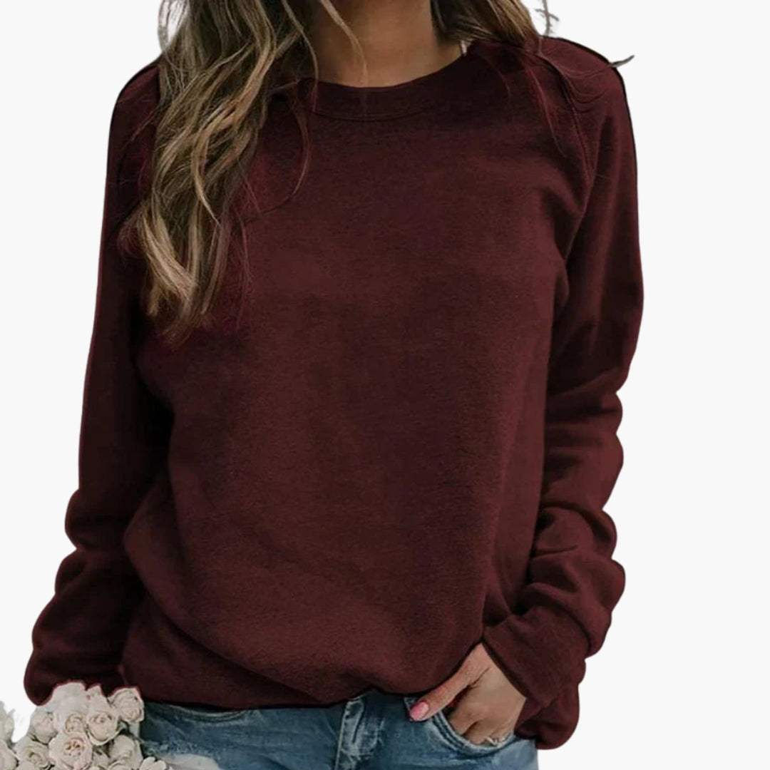 Sudadera mujer cuello redondo mangas largas