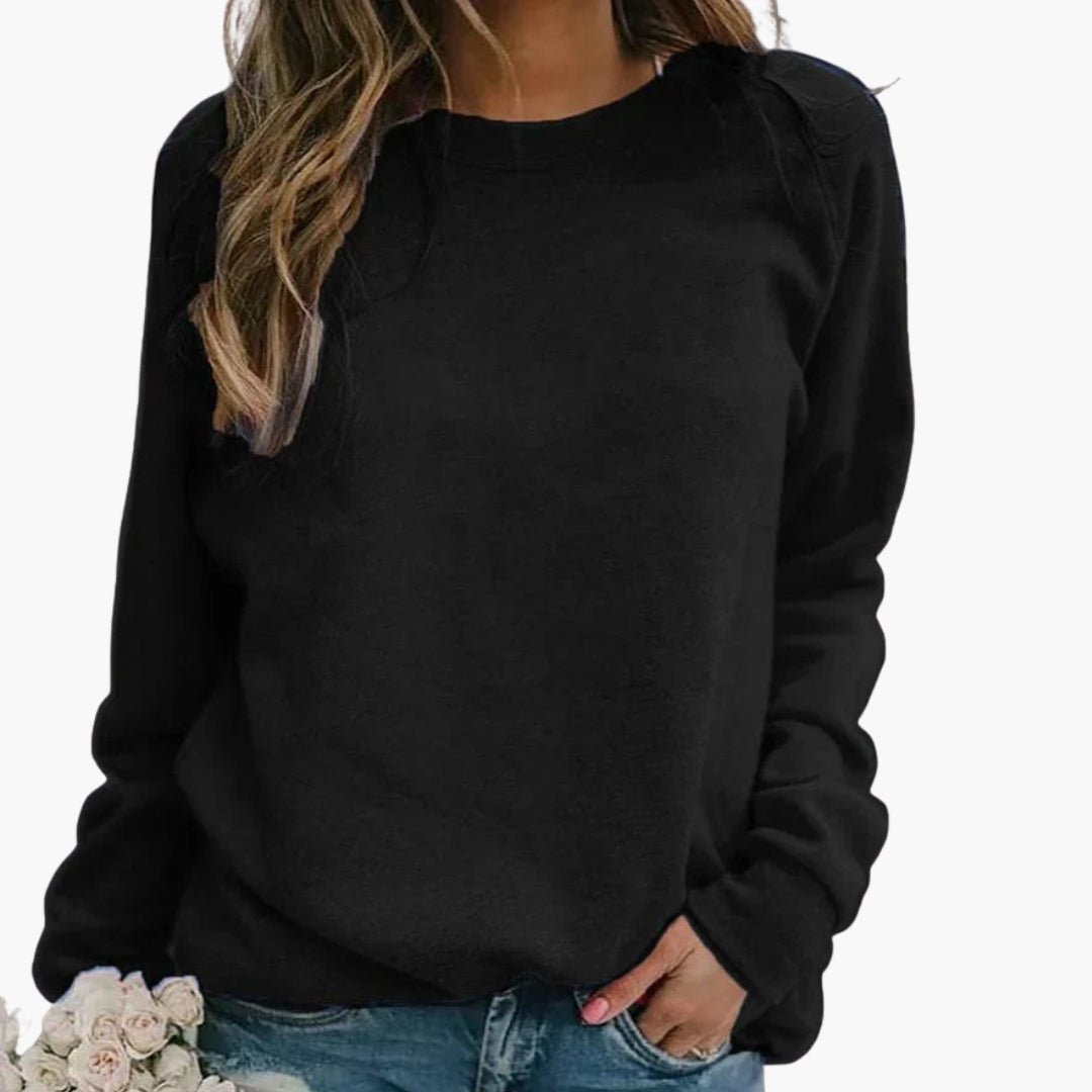 Sudadera mujer cuello redondo mangas largas