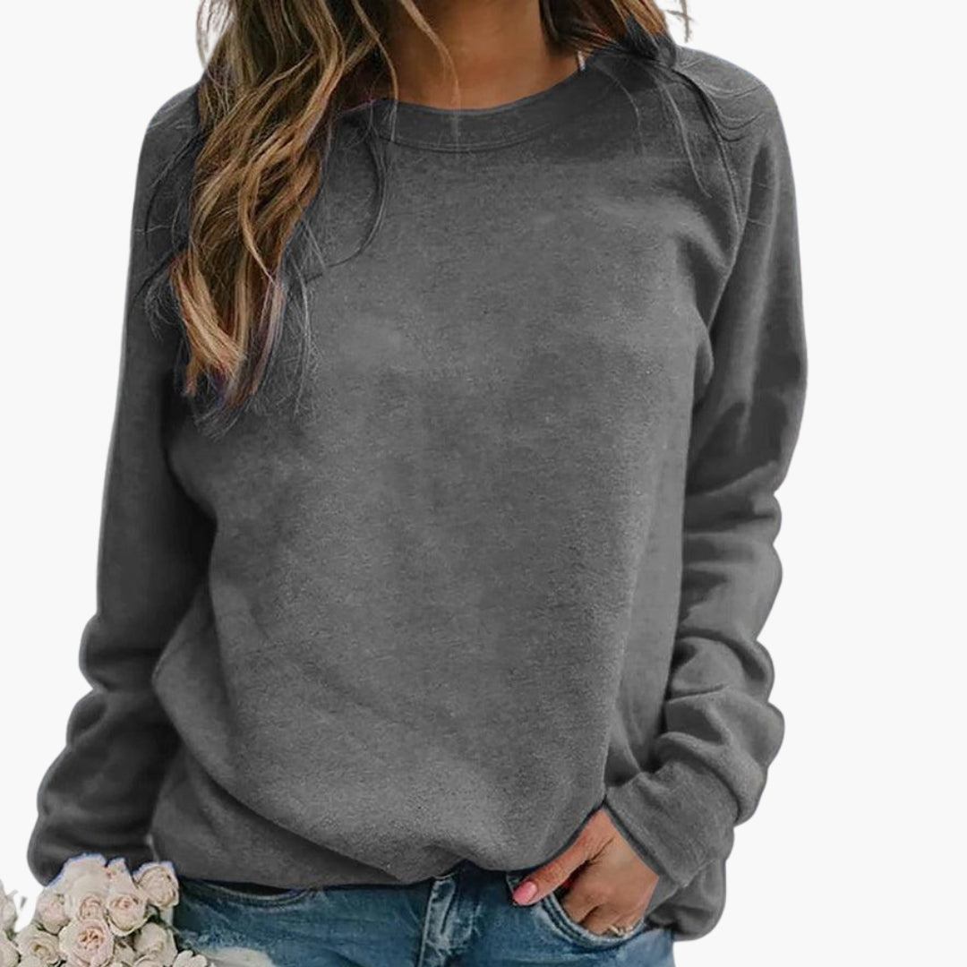 Sudadera mujer cuello redondo mangas largas