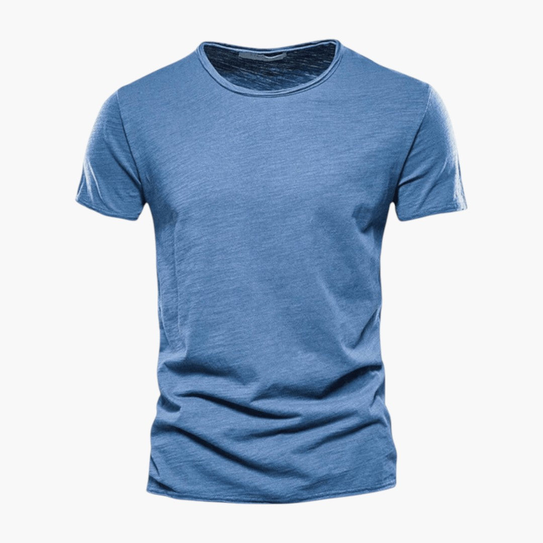 T shirt Homme avec Manches Courtes et Col Rond