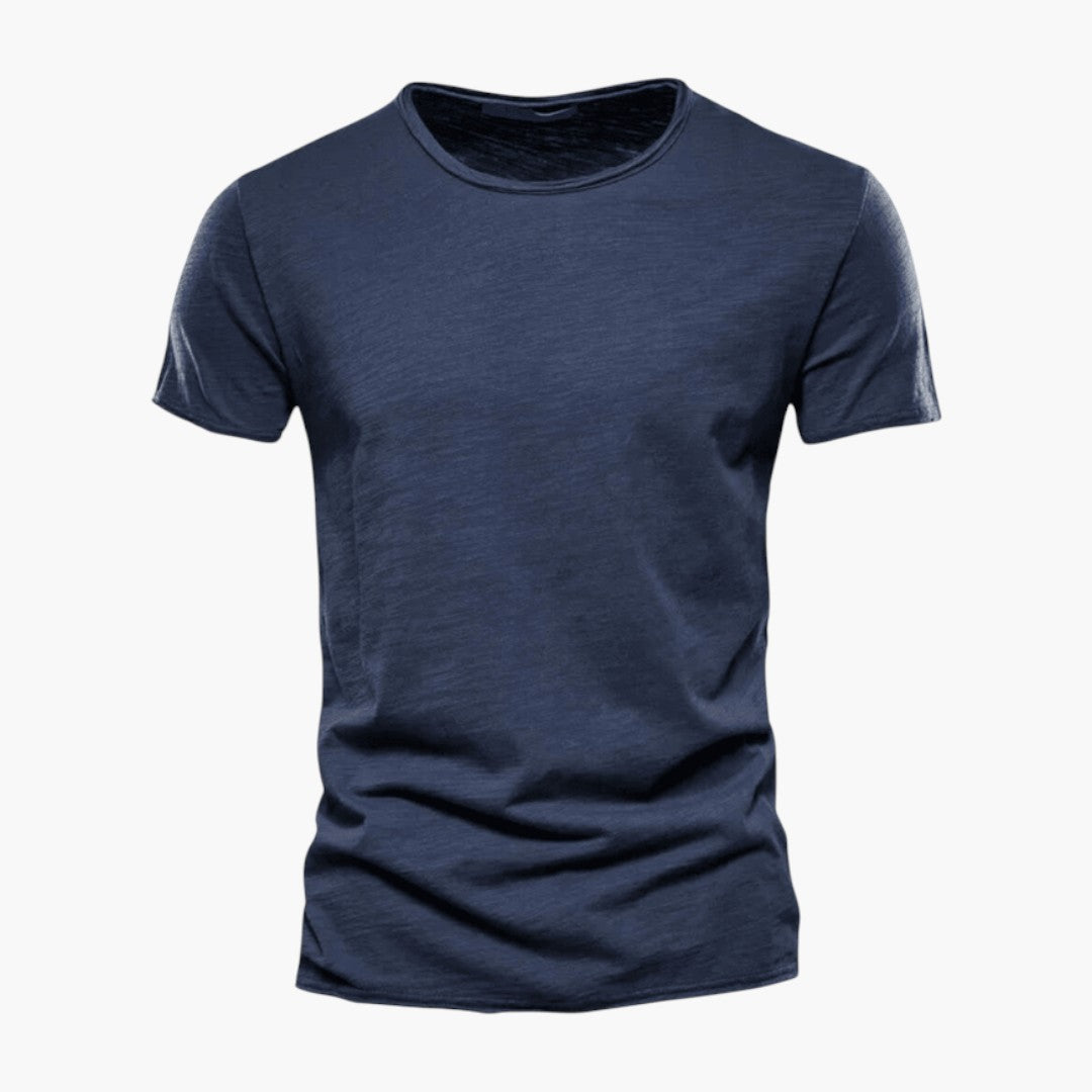 T shirt Homme avec Manches Courtes et Col Rond