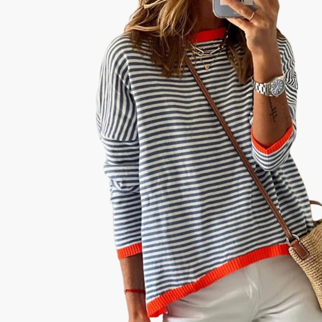 T-shirt damski w paski Komfortowa elegancja na co dzień