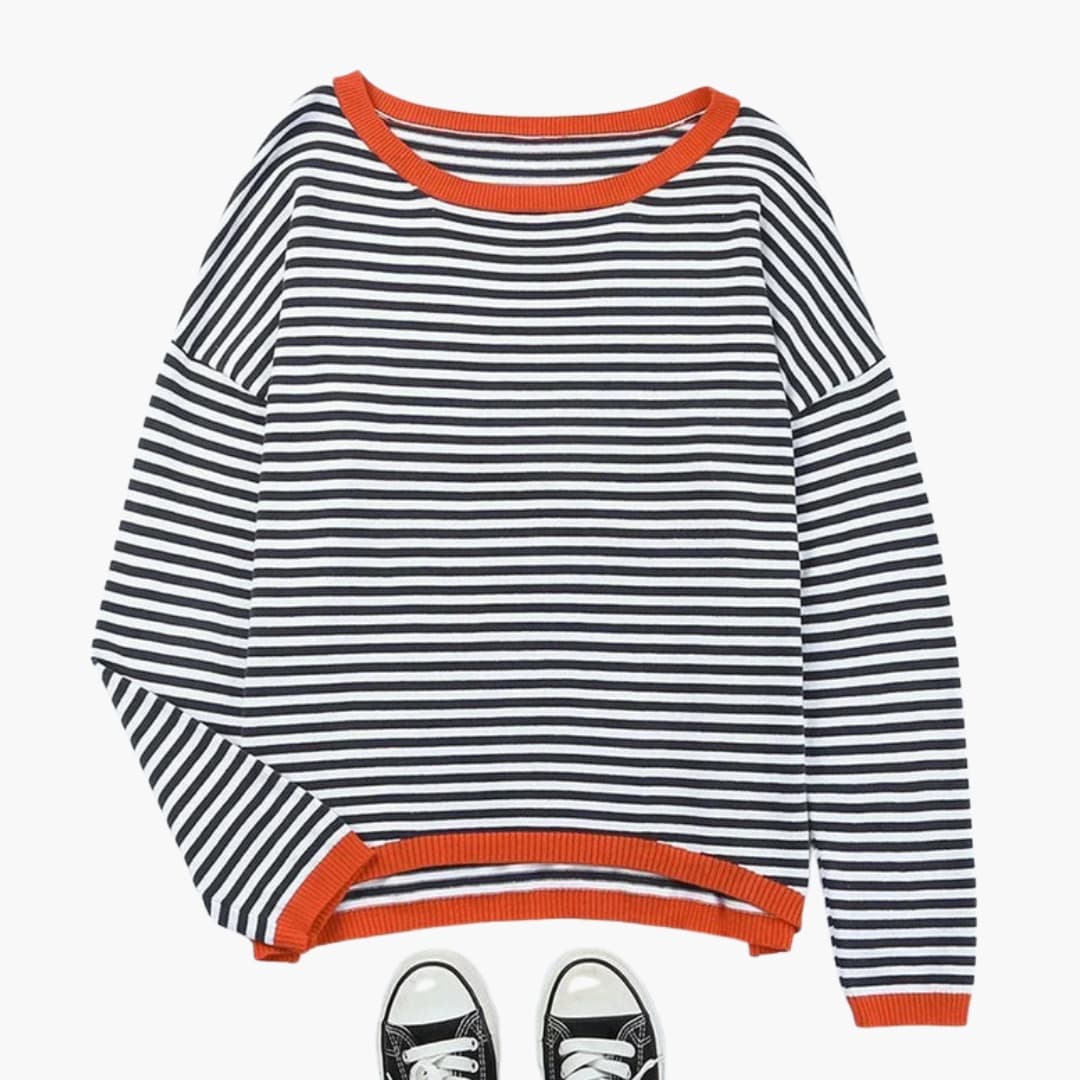 T-shirt damski w paski Komfortowa elegancja na co dzień