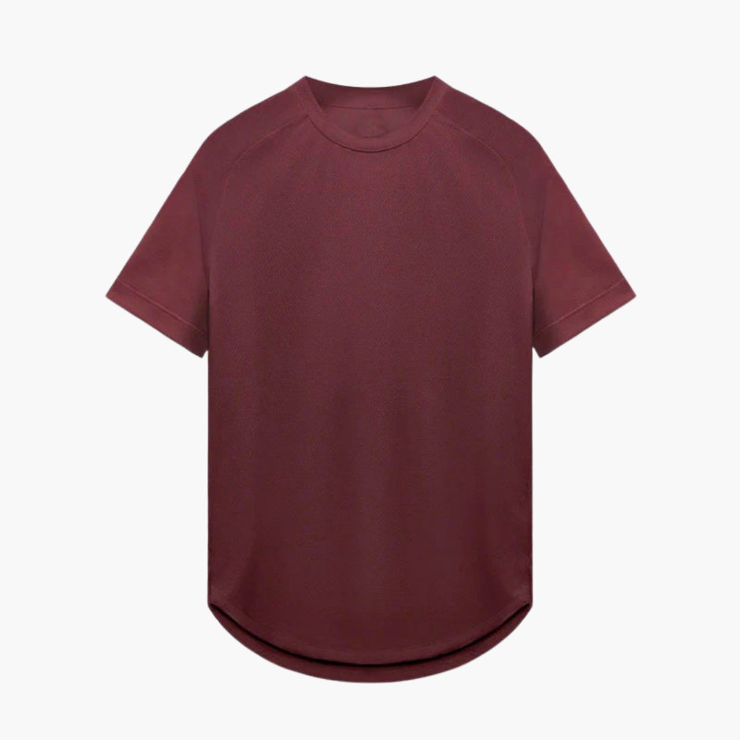 T-shirt uomo con collo rotondo e maniche raglan
