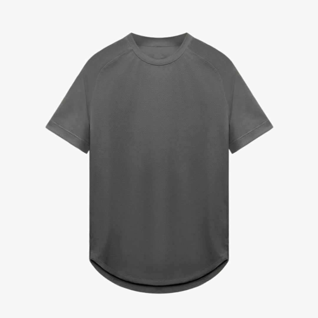 T-shirt uomo con collo rotondo e maniche raglan