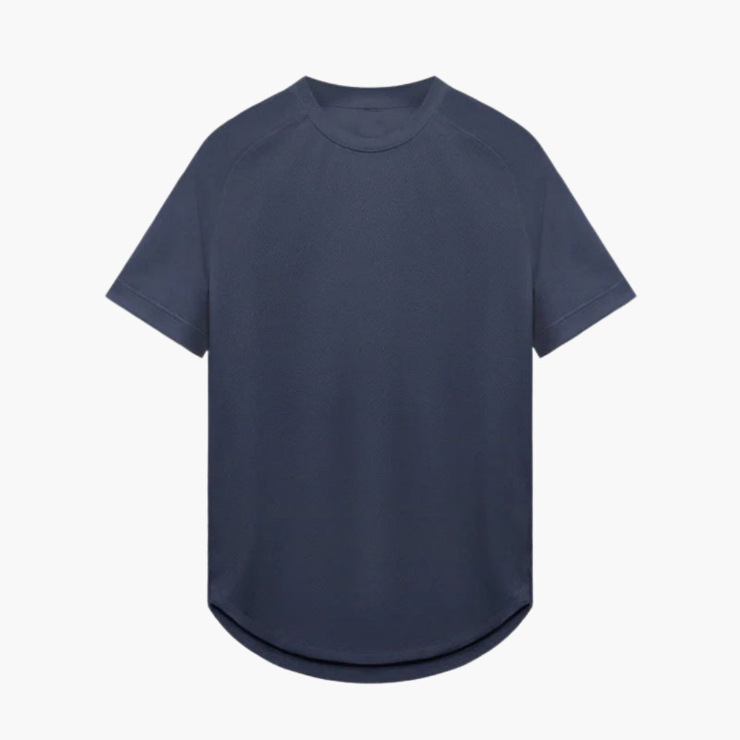 T-shirt uomo con collo rotondo e maniche raglan