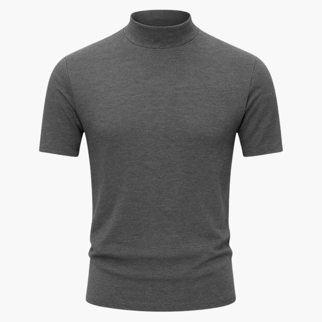 T-shirt pour homme à col montant et manches courtes