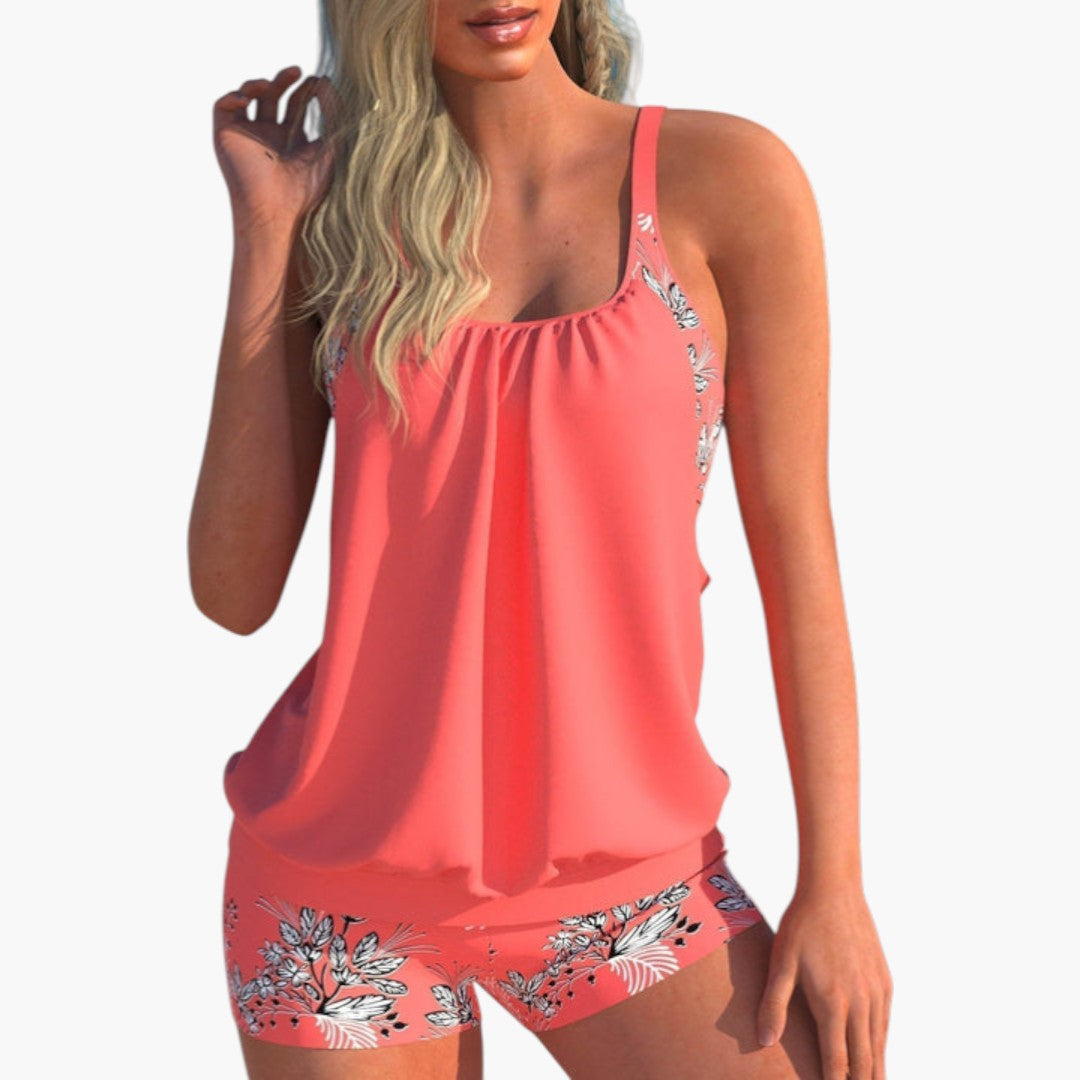 Two-piece women's swimsuit with tank top